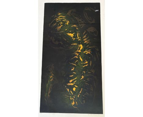 Paul Liam Harrison, Untitled print, signed, artist proofed, titled and dated 74 in pencil, artist label verso in a glazed woo