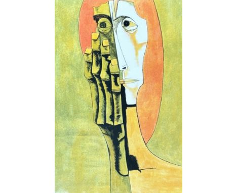 Unknown artist, Study of a woman, mixed media on paper, in a glazed frame. (52cmx34cm)