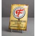 Email-Schild "Feuersozietät Berlin Gegründet 1718 Versicherungen jeder Art" (20er J.)