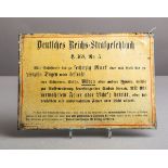 Blechschild "Deutsches Reichs-Strafgesetzbuch Paragraf 368, No. 5"