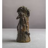 Bronze-Vase (wohl Frankreich, um 1900, Jugendstil)