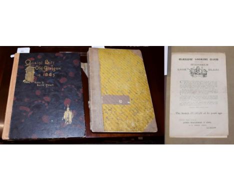A book titles ''Sketches of Quaint Bits in Glasgow'' comprising eight print drawings in the book by David Small, printed by D