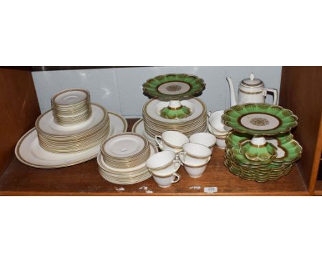 A Royal Worcester 1962 Golden Anniversary part dinner and tea service, together with a Shelley part dessert service (one shel