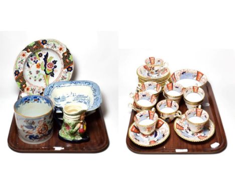 A group of 19th century Spode tea wares and other 19th century ceramics including Spode mug, pattern number 2086 and a Copela