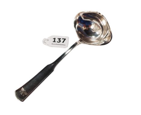 BRUCKMANN SILVER GRAVY LADLE FROM HERMANN GORING'S DINING WAGON 10 '243' ON SONDERZUG 'ASIEN'