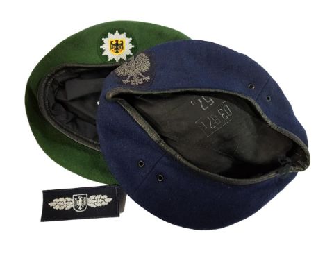 GERMAN ARMY BERETS X 2 AND 1 X PATCH 