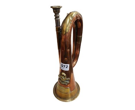 ORIGINAL 17 LANCERS BUGLE (VICTORIAN) COMPLETE WITH MOUTHPIECE 
