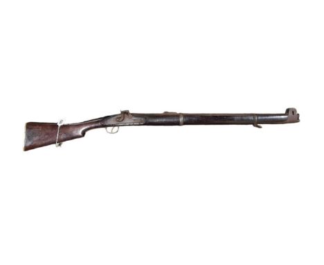 An unusual percusion muzzle loading musket of 0.485"-bore which has been restocked in antiquity to resemble a British .303 SM