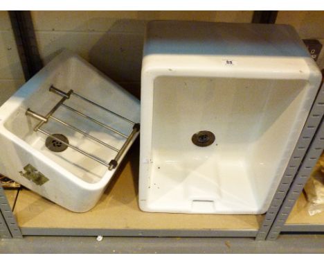 Two large ceramic sinks
