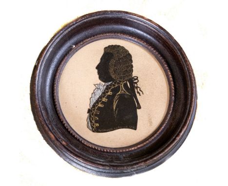 18th Century American School, in the Manner of William Bache (1771-1845) Silhouette Profile Portrait of Alexander Hamilton, i