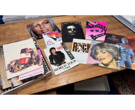 Collection of misic memorabilia/gig programmes to includec Michael Jackson, Gloria Estephan, Madona, Phil Collins etc.