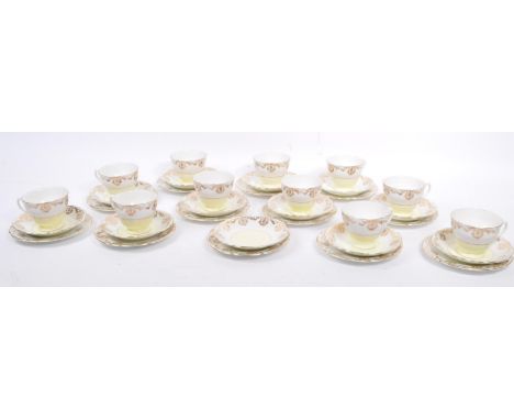 Imperial China - Vintage 20th century porcelain china tea service. Comprising of 12 tea plates, 12 cups and saucers. Having g