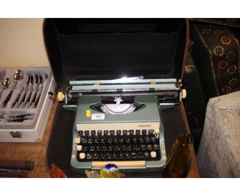 An Imperial typewriter with carrying case