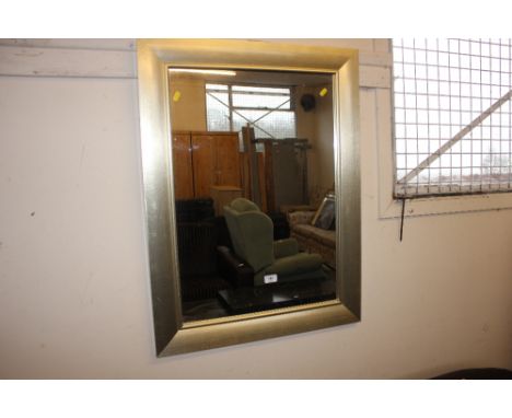 A large wall mirror
