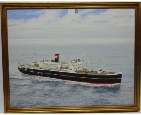 'Duquesa' - Ship's portrait, oil on board signed and dated Richard Pearson 1986, 35cm x 45cm  Condition Report Click here for