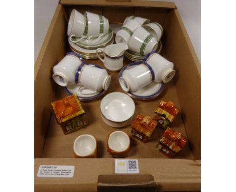 Royal Doulton Rondelay pattern part tea service, Paragon Sandringham coffee service and a Cottageware cruet Condition Report 