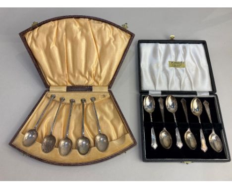 A cased set of six Elizabeth II silver teaspoons, maker Cooper Brothers &amp; Sons Ltd, Sheffield 1961, together with a cased