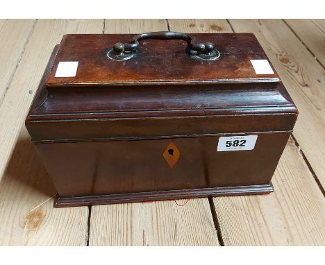 A 19th Century mahogany tea caddy with re-fitted interior