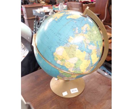 A vintage Philips' 12 inch Political Challenge globe on stand