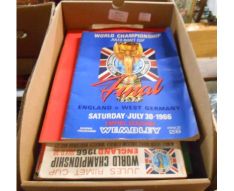 A box containing a collection of vintage (Charles Buchan's) Football Monthly magazines dating from 1966 to 1970 - sold with a