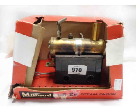A vintage Mamod SE.2A model steam engine in remains of original box