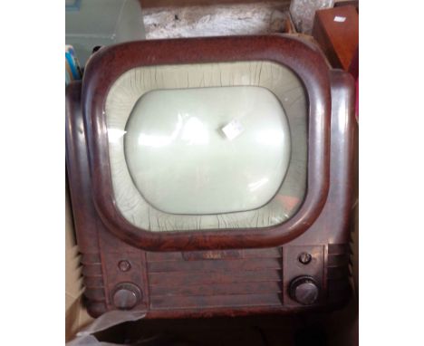 A vintage brown Bakelite Bush TV22 television