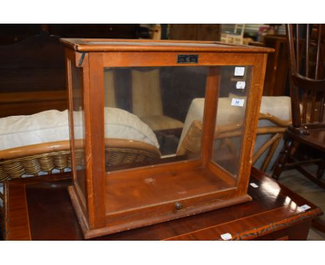A vintage stained frame lab scales display case, suitable for other uses