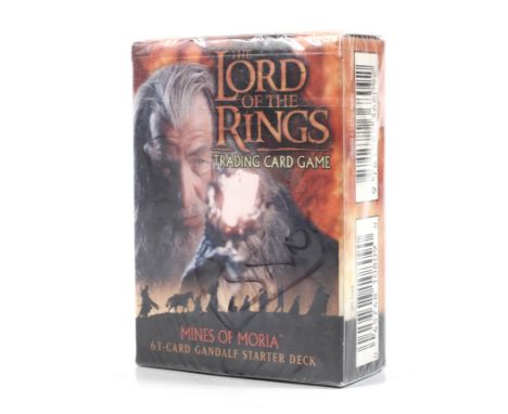 Lord of the Rings, Trading Card Game, Mines of Moria. Gandalf starter deck of 63 cards. Sealed and signed by P. Sword KIng, m