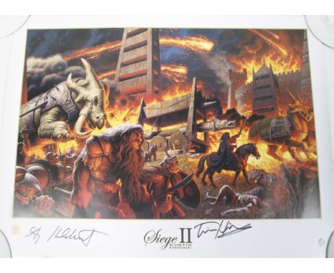 Greg & Tim Hildebrandt's - 'The Tolkein Years: Siege II'. Signed limited edition lithograph print no. 488/10000. 60cm x 46cm 