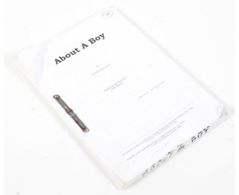 About a Boy film script. Based on the novel by Nick Hornby. White draft - 20th March 2001. Numbered top right 74. This item c