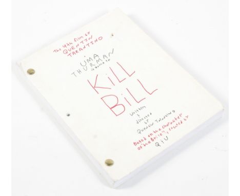 A Kill Bill 2 original film script. 'The 4th film by Quentin Tarantino. Uma Thurman is going to KILL BILL written & directed 