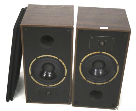 A pair of vintage Spendor Prelude speakers. Model S/N 1059 & 1060. L26cm x D28cm x H50cm