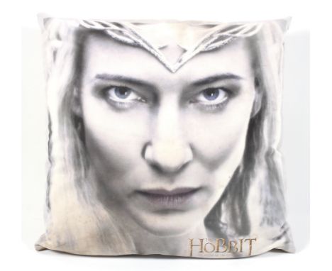 The Hobbit - A film premiere seat cushion. With the face of Kate Blanchett 'Galadriel' in Battle of the Five ArmiesThis item 