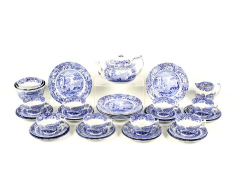 A collection of Spode blue and white ceramics. Including plates, cups and saucers, etc. 39 items in total Condition Report: O