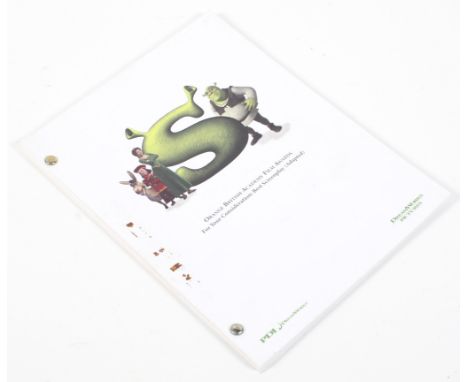 Shrek film script. Orange British Academy Film Awards, For Your Consideration: Best Screenplay (Adapted).This item comes from