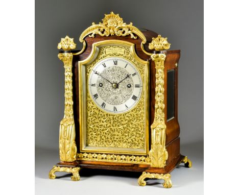 A George IV Rosewood and Ormolu Mounted Bracket Clock,&nbsp;by James McCabe, Royal Exchange, London, No. 2186, the 4.375ins d
