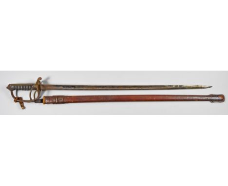 An Officer's Sword, Royal Artillery, by Henry Wilkinson of London, serial no. 56640, 34ins bright steel blade, etched both si