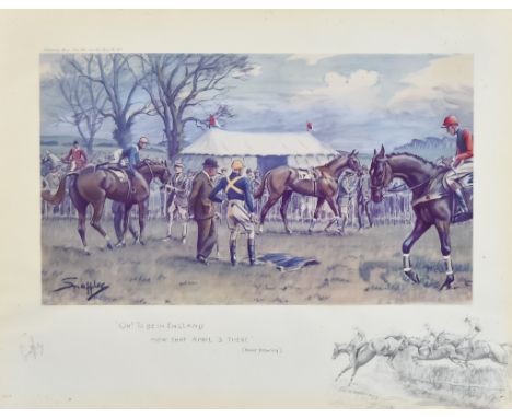 ***Charles Johnson Payne (Snaffles - 1884-1967) - Two coloured lithographs - "Oh To Be In England Now That April's There", 20