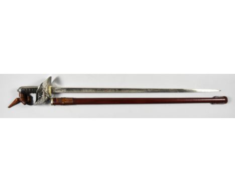 An Officer's Dress Sword, George VI, by John Jones &amp; Co. of London, 32ins plated blade embossed with Royal Crest, and to 