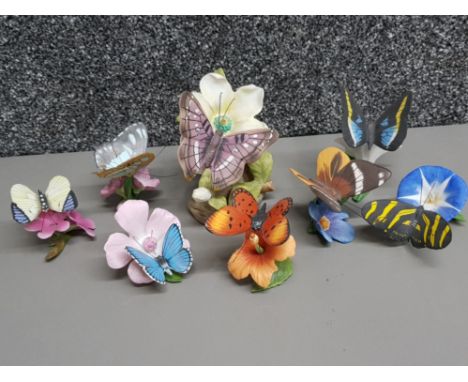Box of handpainted ceramic butterflies