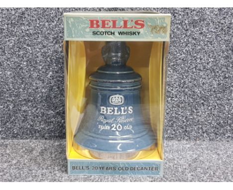75cl Bells scotch whisky royal reserve 20 year old decanter bottle, still sealed with original box