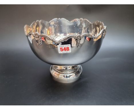 An Edwardian silver pedestal bowl, by The Goldsmiths &amp; Silversmiths Company Ltd, London 1903, diameter 26.5cm diameter, 1