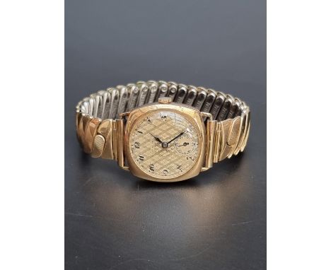 A 9ct gold 'Non-Magnetic' manual wind wristwatch,&nbsp;29mm, having Swiss movement, Chester 1930, on later gold plated expand