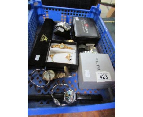 A quantity of wrist watches including Sekonda, Swiss Explorer, Timex etc.,