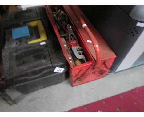 2 tool boxes and tools,.