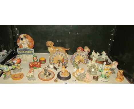 A shelf of animal figures.