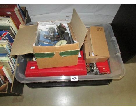 A box of tools etc.,