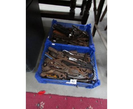2 trays of tools.