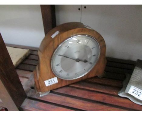 A mantel clock.