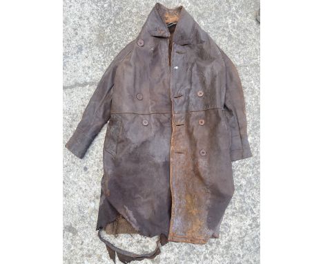 A leather driving coat.